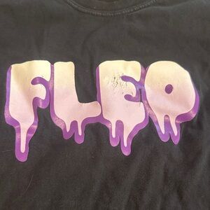 Fleo Tee with Dripping Purple Logo Small